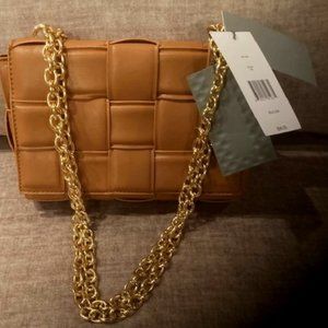 Grey Label Tan Vegan Leather Chain Bag